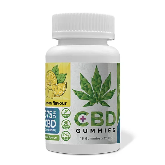 Euphoria CBD-kumikarkit, sitruuna – 375 mg CBD, 15 kpl x 25 mg, 45 g