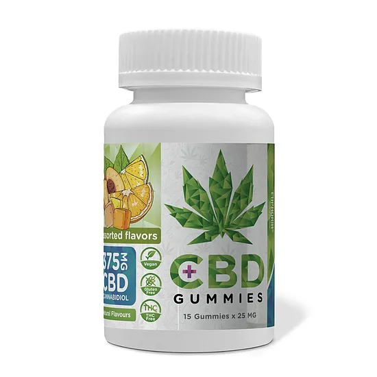 Euphoria CBD-kumikarkit, hedelmäsekoitus – 375 mg CBD, 15 kpl x 25 mg, 45 g