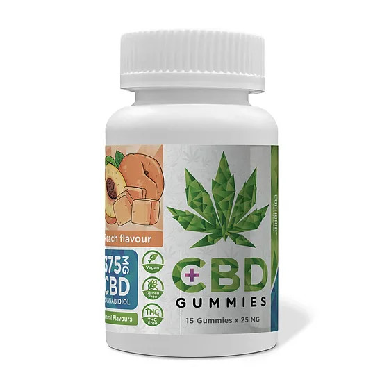 Euphoria CBD-kumikarkit, persikka – 375 mg CBD, 15 kpl x 25 mg, 45 g