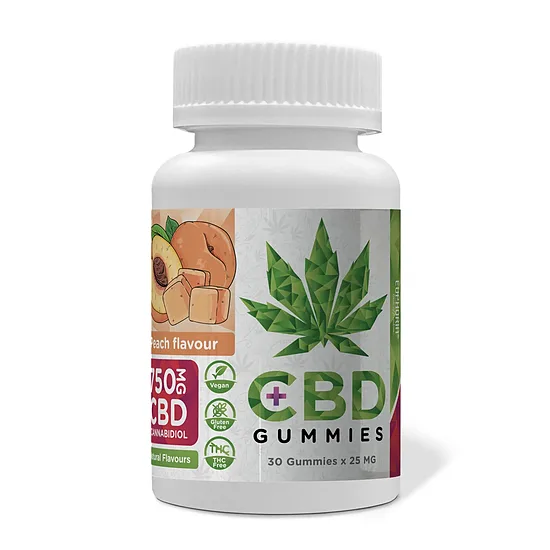 Euphoria CBD-kumikarkit, persikka – 750 mg CBD, 30 kpl x 25 mg, 90 g