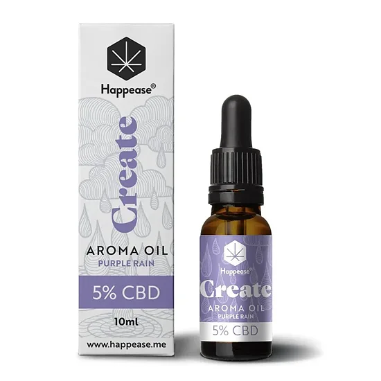 Happease Create CBD-öljy Purple Rain, 5 % CBD, 500 mg, 10 ml