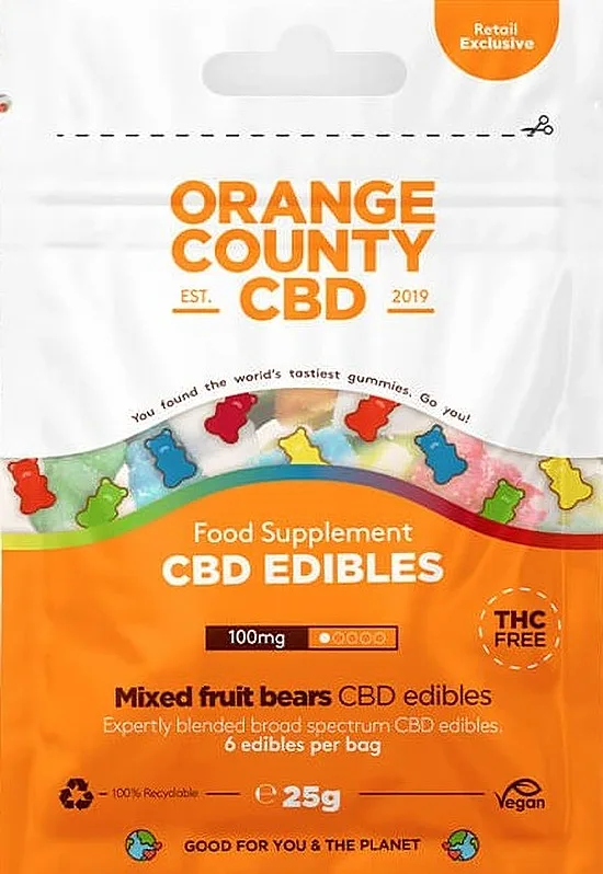 Orange County CBD-nallekumikarkit – 100 mg CBD, 6 kpl, 25 g