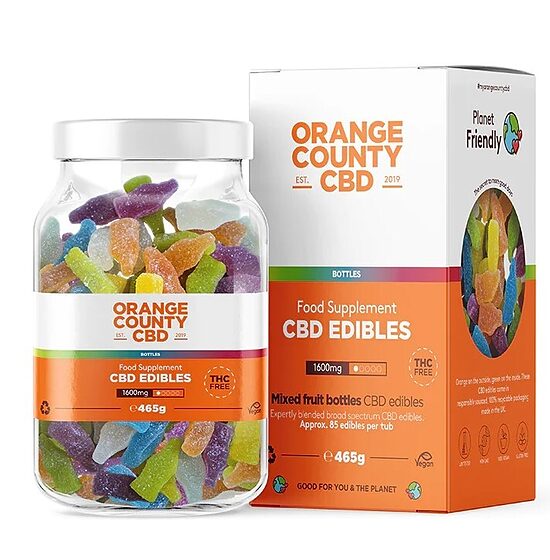 Orange County CBD pullonmuotoiset kumikarkit – 1600 mg CBD, 85 kpl, 465 g
