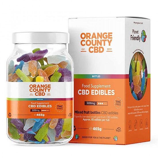 Orange County CBD pullonmuotoiset kumikarkit – 3200 mg CBD, 85 kpl, 465 g