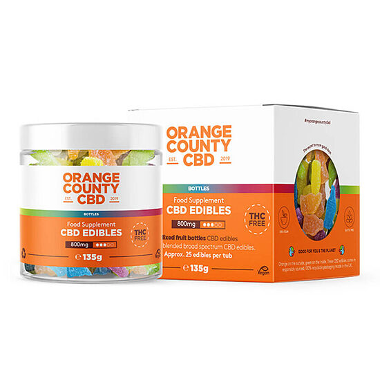 Orange County CBD pullonmuotoiset kumikarkit – 800 mg CBD, 25 kpl, 135 g