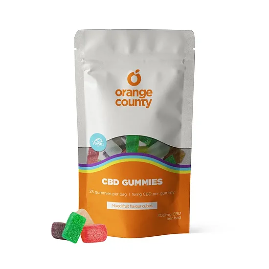 Orange County CBD-kumikarkkikuutiot – 400 mg CBD, 25 kpl, 135 g