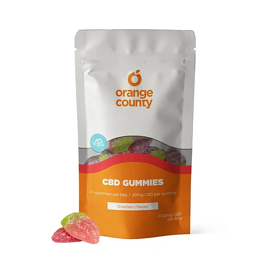 Orange County CBD-mansikkakumikarkit – 400 mg CBD, 20 kpl, 150 g