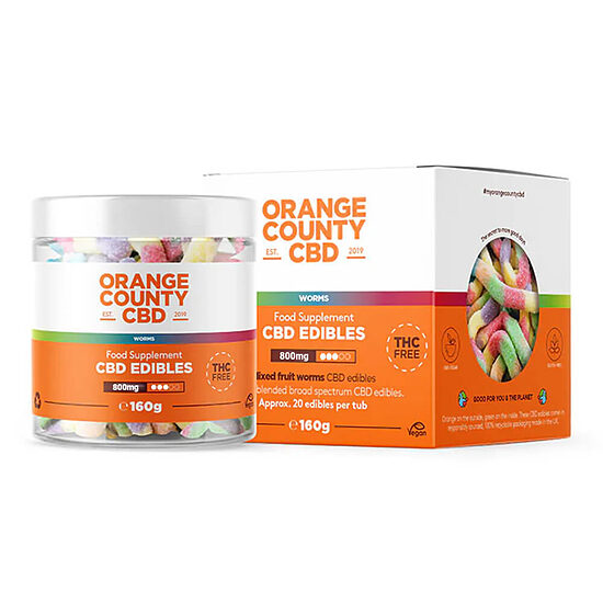 Orange County CBD matokumikarkit – 800 mg CBD, 20 kpl × 40 mg, 160 g