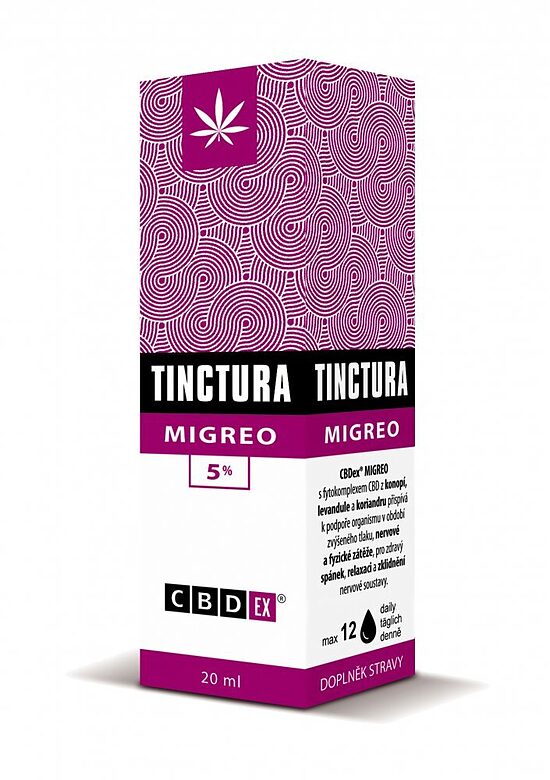 CBDex Migreo tinktūra 5 %, 20 ml
