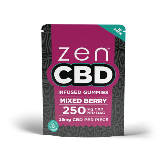 ZEN CBD-kumikarkit, marjasekoitus – 250 mg CBD, 10 kpl, 50 g
