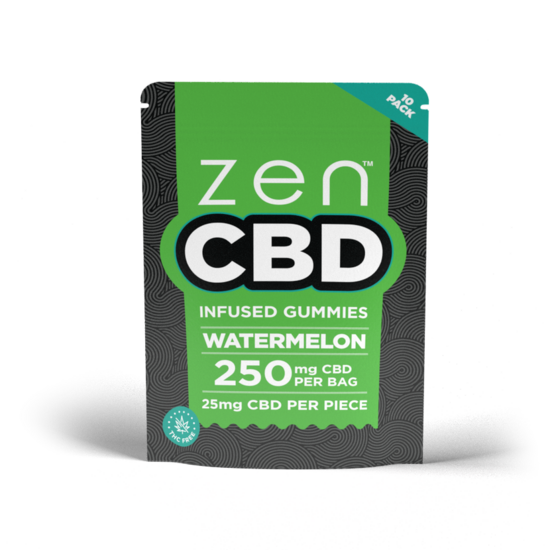 ZEN CBD-kumikarkit, vesimeloni – 250 mg CBD, 10 kpl, 50 g