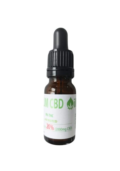 20% CBD õli 10ml /THC=0%/2000mg CBD/200 tilka/tume/