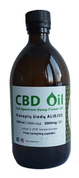 Full Spectrum CBD Oil 500ml (2000mg) Lemon Tonic