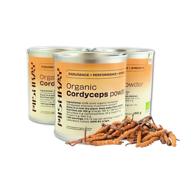 Poudre de cordyceps chinois biologique. Supplément. 100g