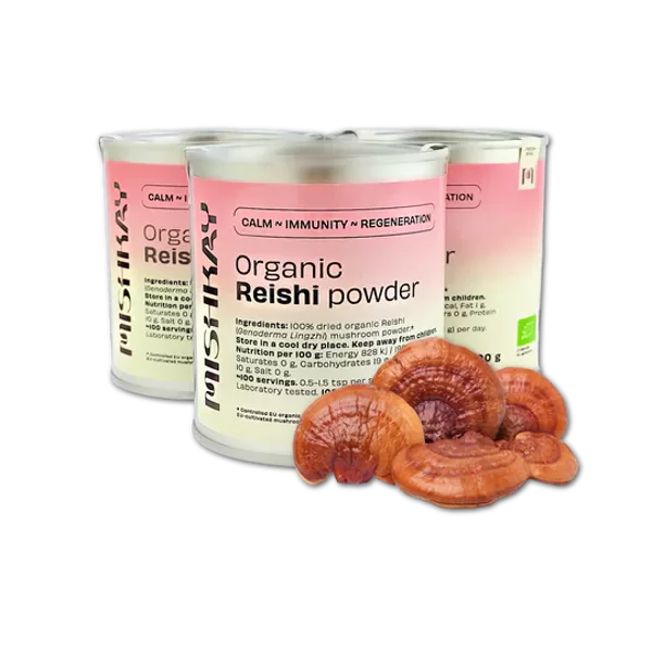 Organic Reishi (ganoderma) - kuivatatud seenepulber 100g