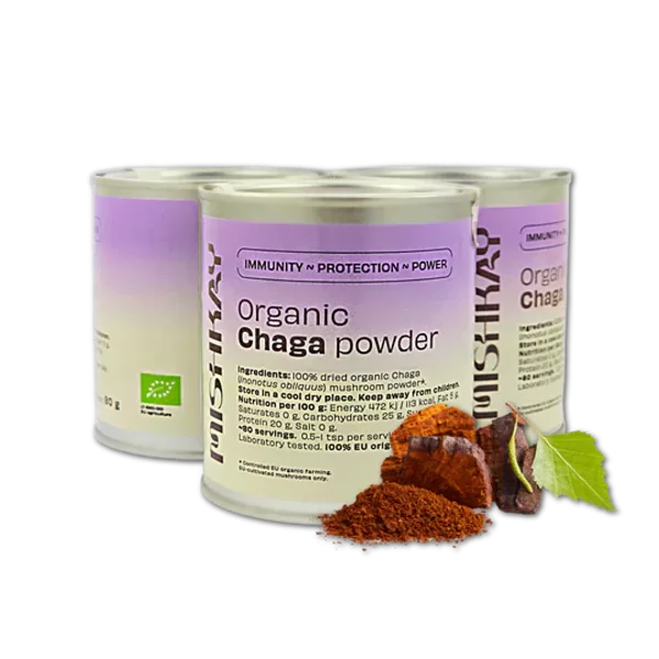 Poudre de Chaga (champignon de bouleau noir) biologique. Complément alimentaire 80g