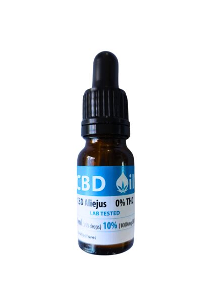 10% CBD Öl / 10ml / THC=0% / 1000mg CBD / 200 Tropfen / Pur / leichtes Öl/